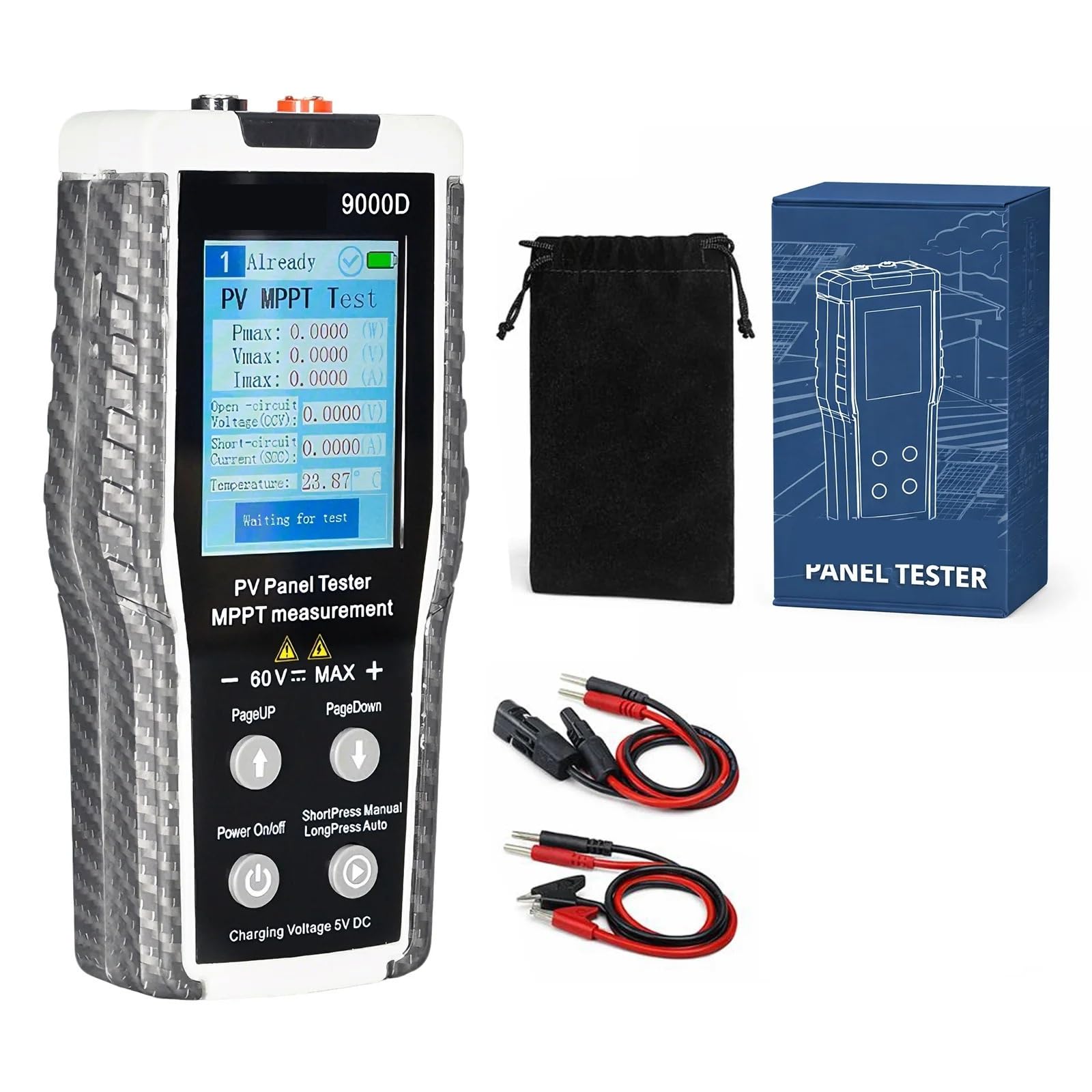 Testeur de panneaux solaires 800W MPPT Tracker PV compteur de puissance photovoltaïque Volt Amp 60V 35A enregistreur de données