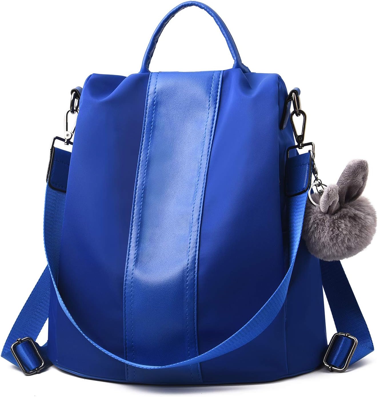 Charmore Dames Rugzak Waterdichte Nylon Schooltassen Anti-diefstal Schoudertassen, Donkerblauw, L, Dagrugzak