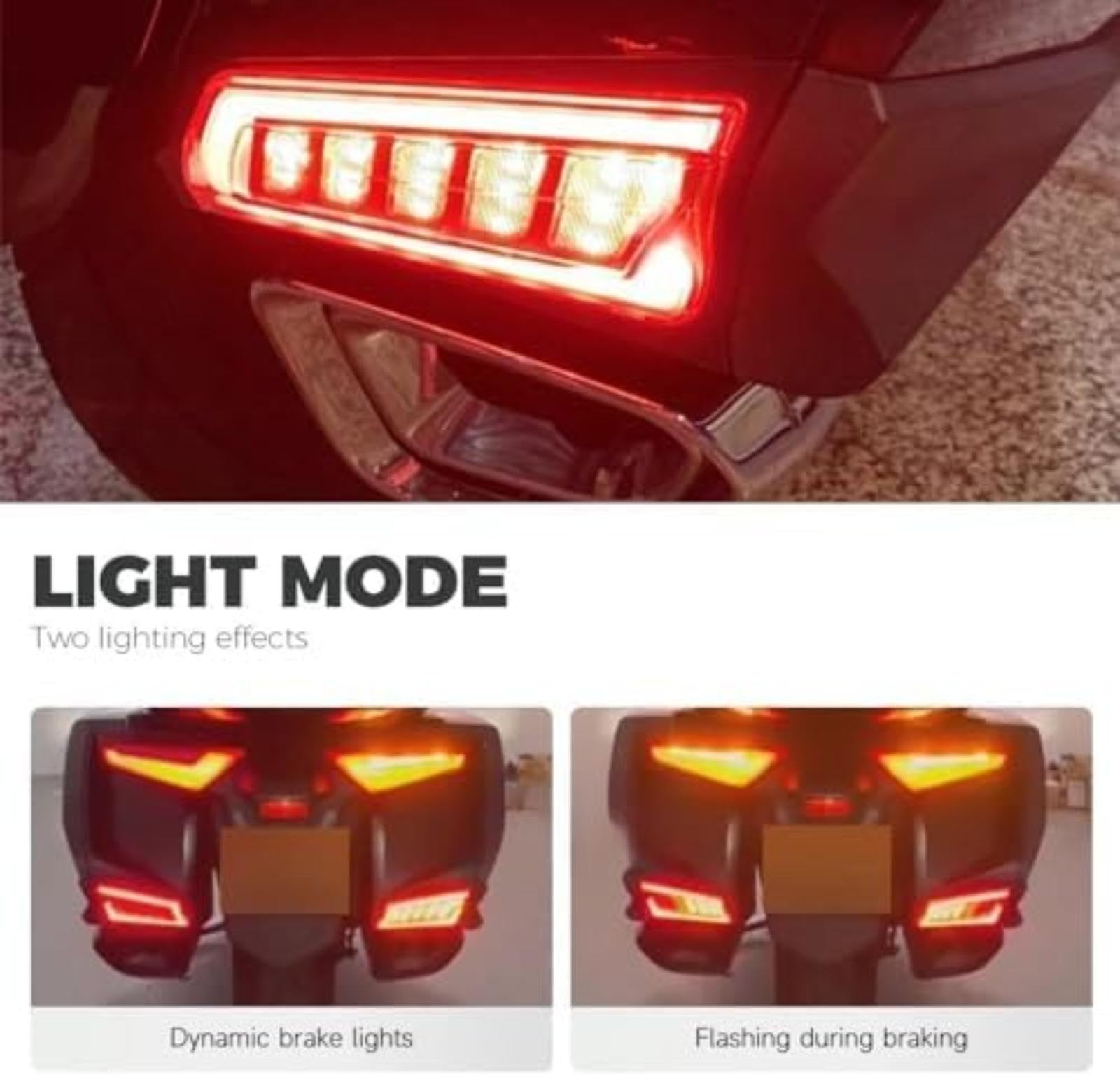Tylne światło do motocykla Goldwing GL1800 Tour (roczniki 2018–2021–2023) – lampka kierunkowskazowa do tylnej sakwy Kierunkowskaz do roweru (COLOR 1) Kierunkowskaz do roweru (COLOR 1)