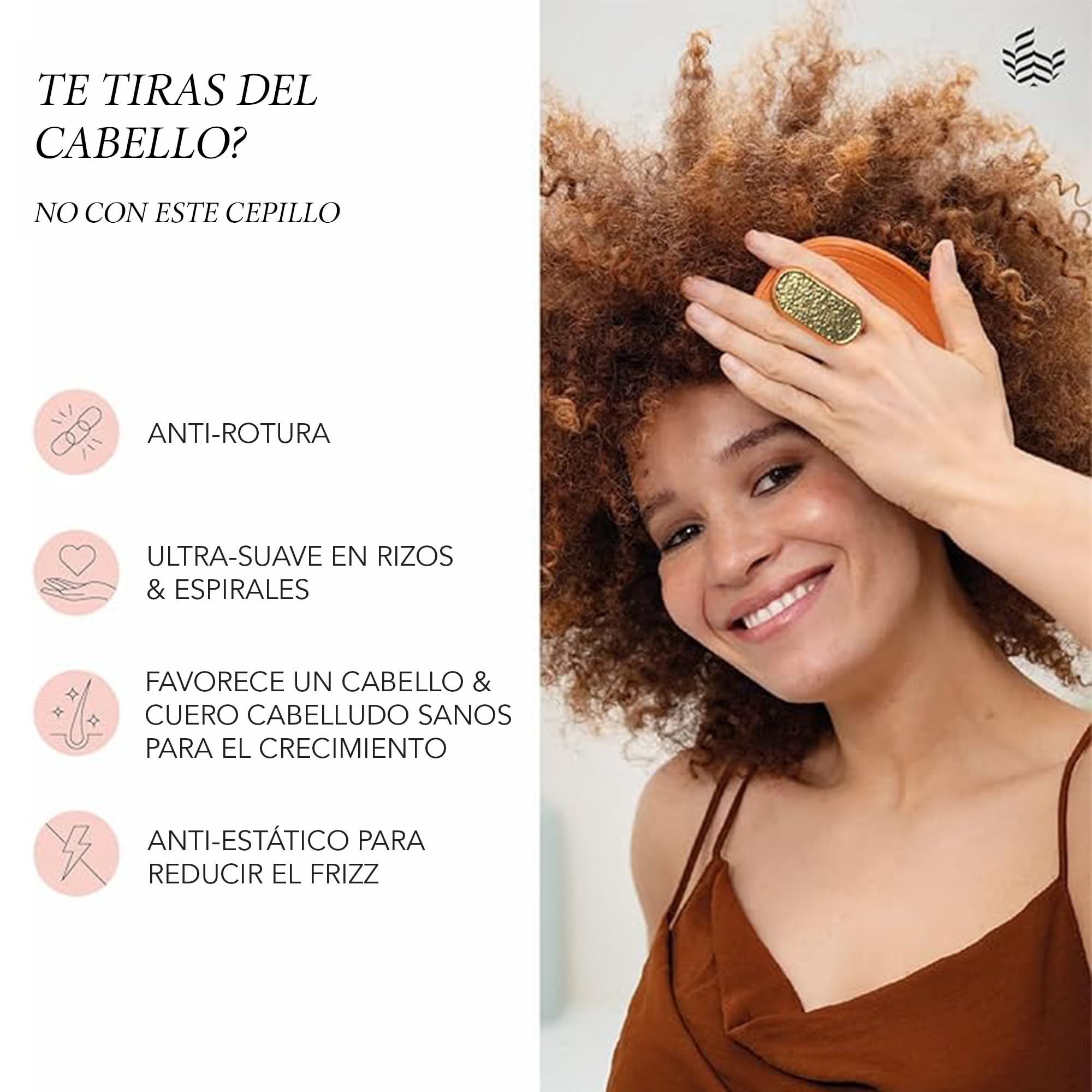 Manta Curls - Cepillo de pelo antiroturas, cepillo desenredante para cabello rizado y afro, cepillo suave húmedo y seco para mujeres, verde azulado suave