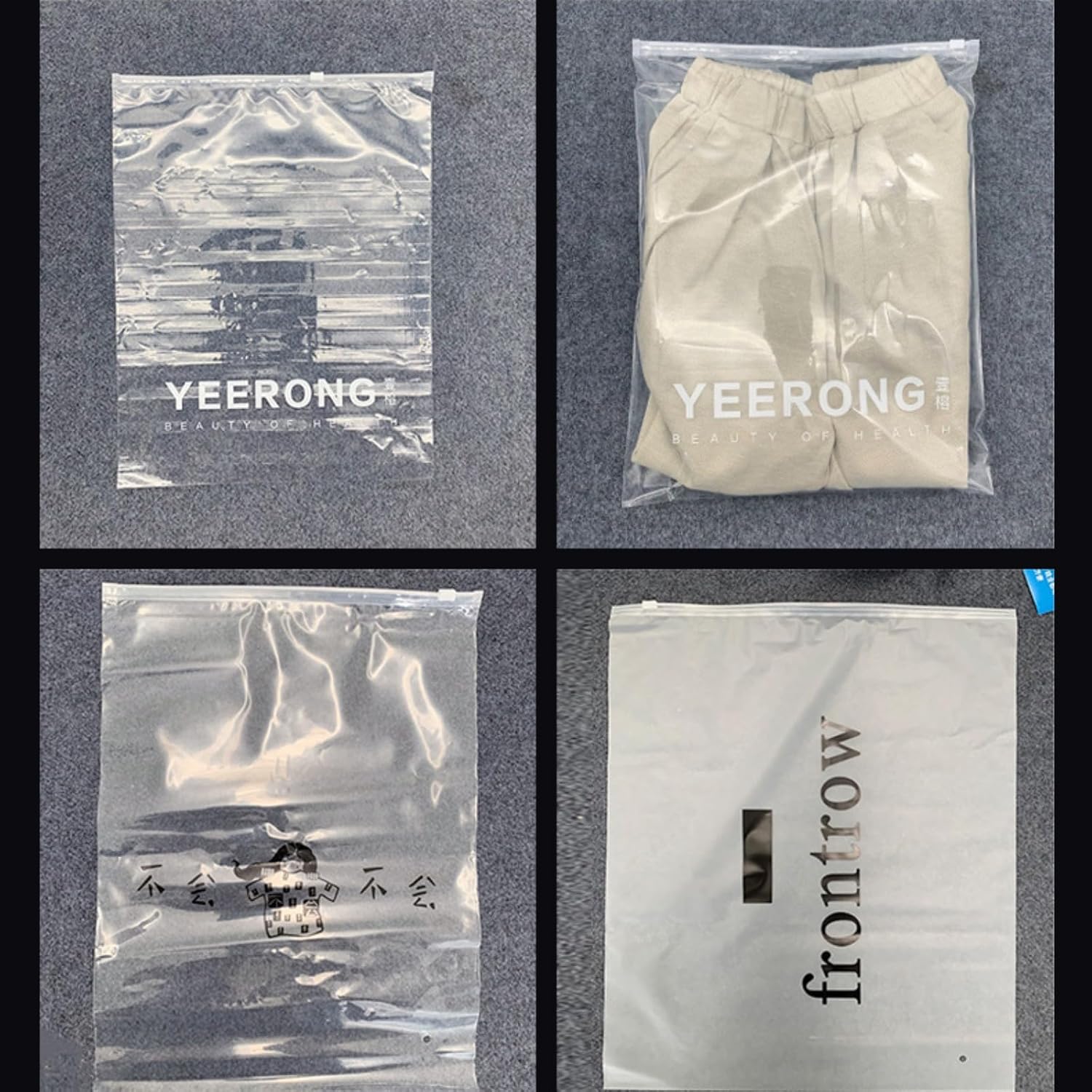 gorm 50PCS Personalized Custom Storage Bags Home Clothing Shirts Business Small Business Packaging Product Bags Print Your Own Logo (16x24cm)