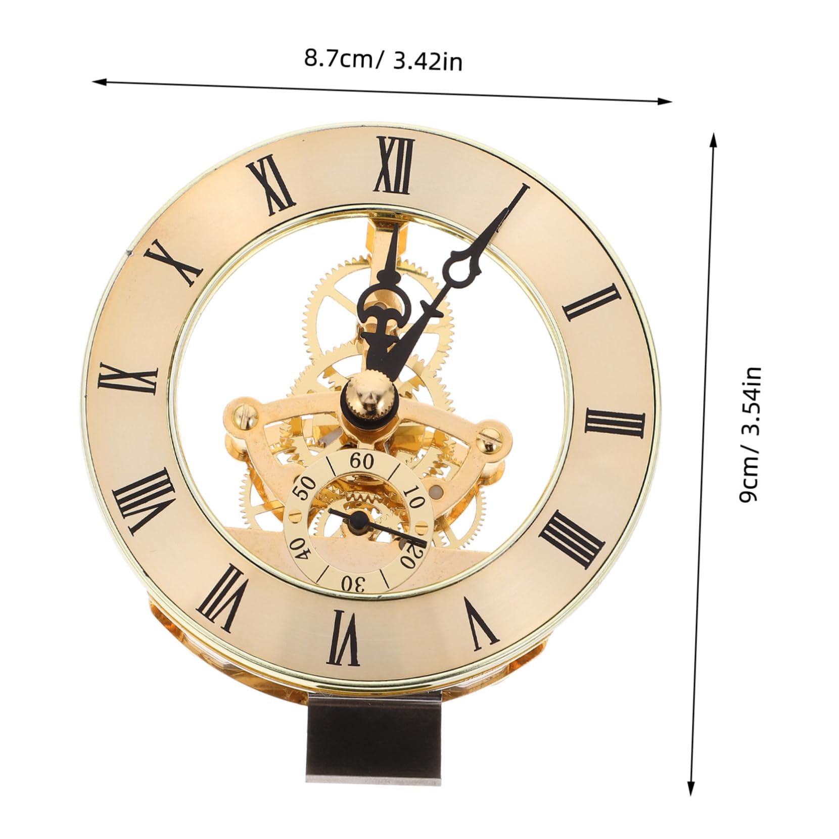 Garneck Clock Mechanism Kit 3.5x3.4 Inch Replacement Clock Insert Roman Numerals Battery-Operated Home Decor