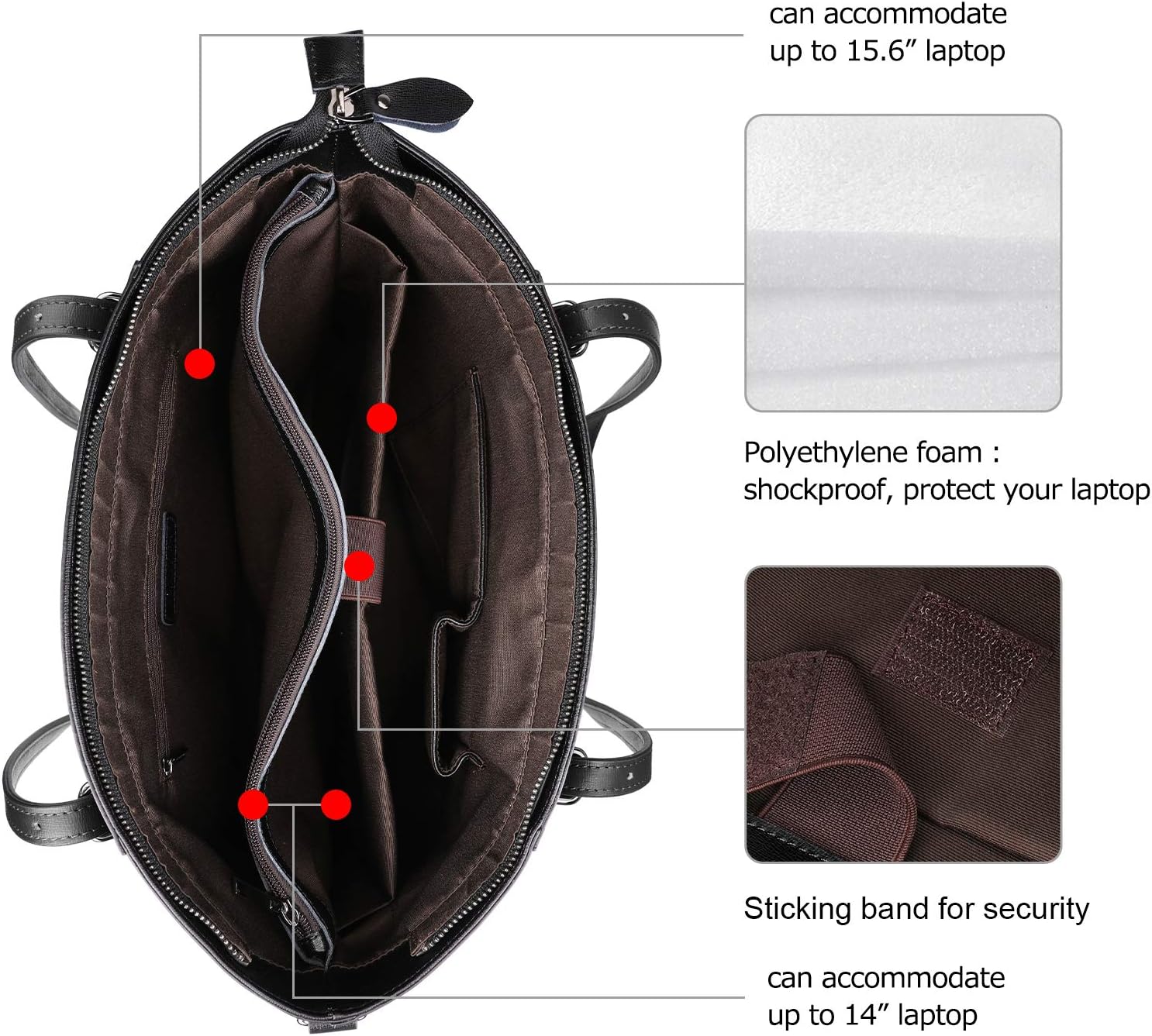 Buy 1 get 1 S-ZONE 15.6 inch Leather Laptop Tote Bag for Women Large Computer Shoulder Purse Limited Discount S-ZONE 15.6 inch Leather Laptop Tote Bag for Women Large Computer Shoulder Purse