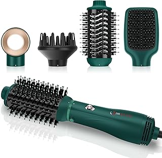 IG INGLAM Dust brush, hair dryer, removable 4-in-1 dust brush, ion diffuser, hair dryer and volumizer with oval titanium b... Price In India