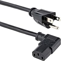 Vista 4 de StarTech.com Cable de alimentación de computadora de 6 pies (6.6 ft), NEMA 5-15P plano a C13, 10A 125V, 18AWG, cable de alimentación de CA
