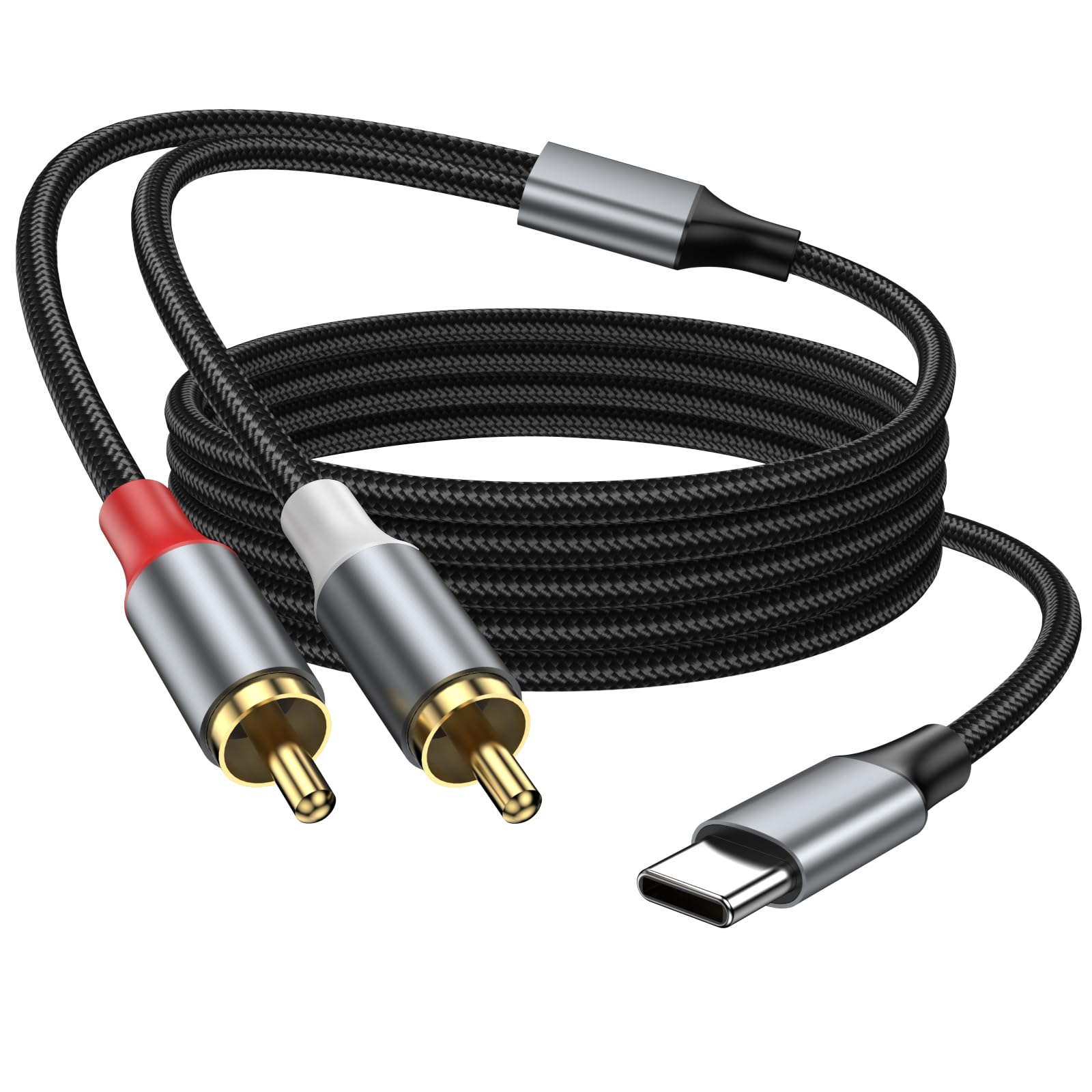 Amazon | KAYQINHO USB C to RCAオーディオケーブル3M、C型から2RCA