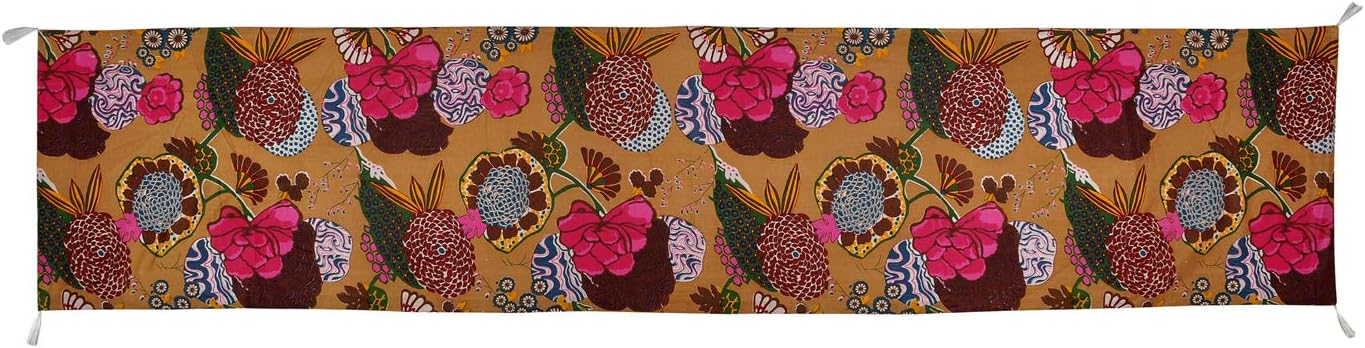Lalhaveli Home Decorative Indian Handmade Floral Printed Cotton Fabric Rectangular Table Runner 88 x 18 Inches