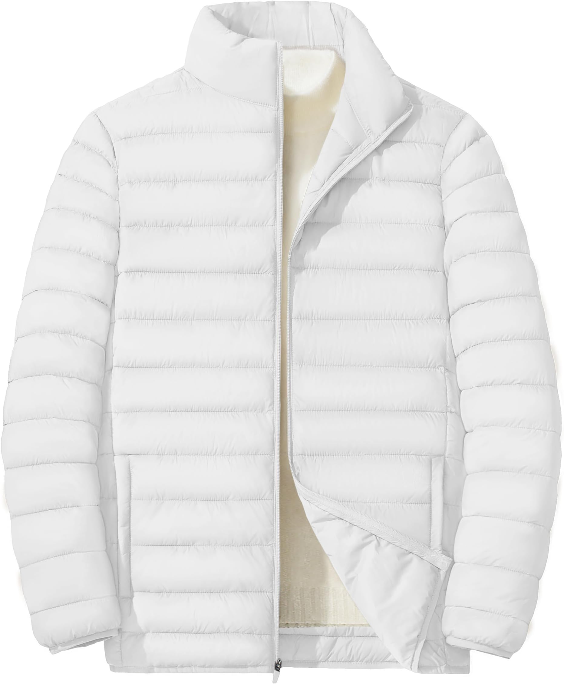 Men's Puffer Jackets Lightweight Warm Winter Coat Water-Repellent Windbreaker Insulated Quilted Packable Jacket