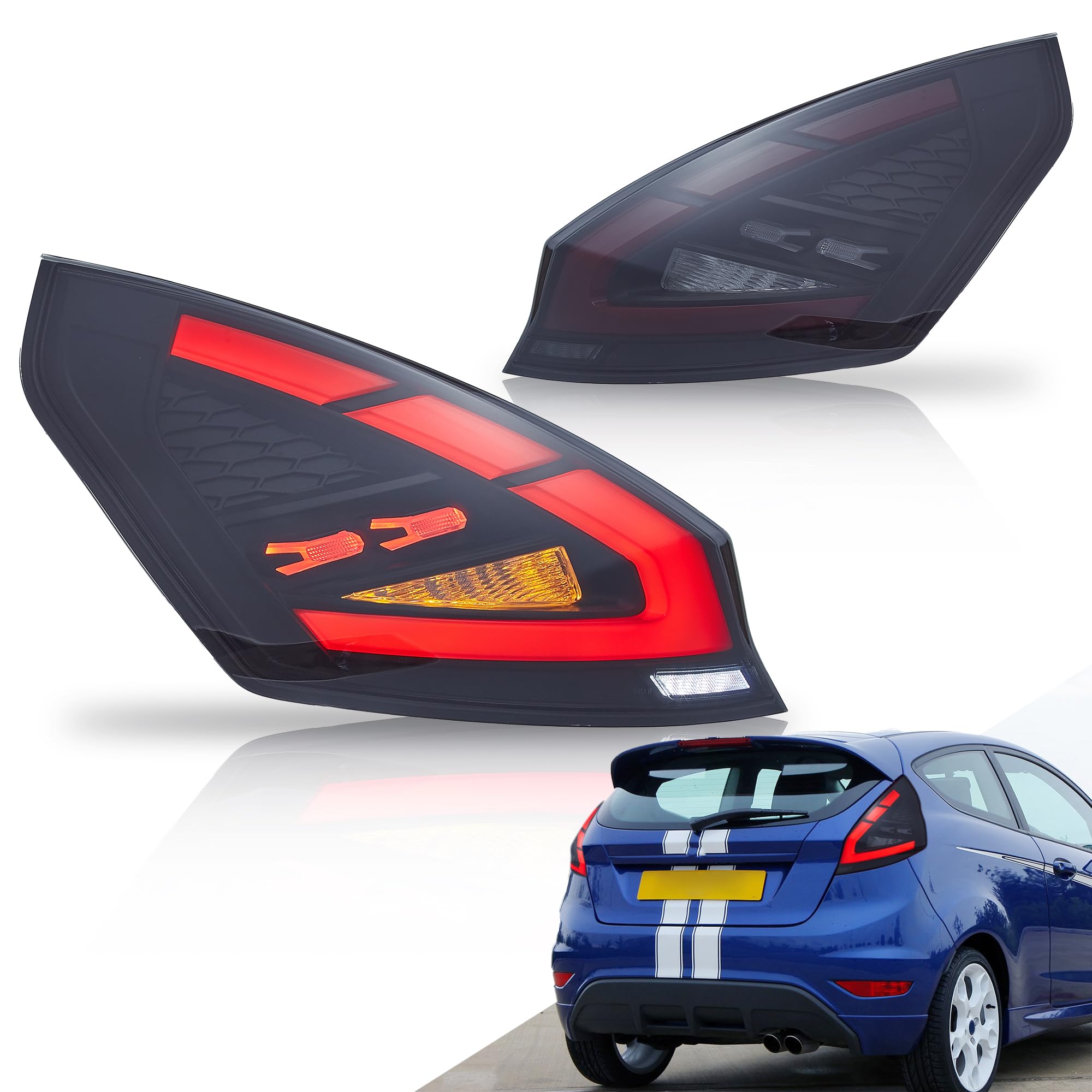 Feux arrière LED Fiesta clignotant dynamique blocs optiques teintés - 7