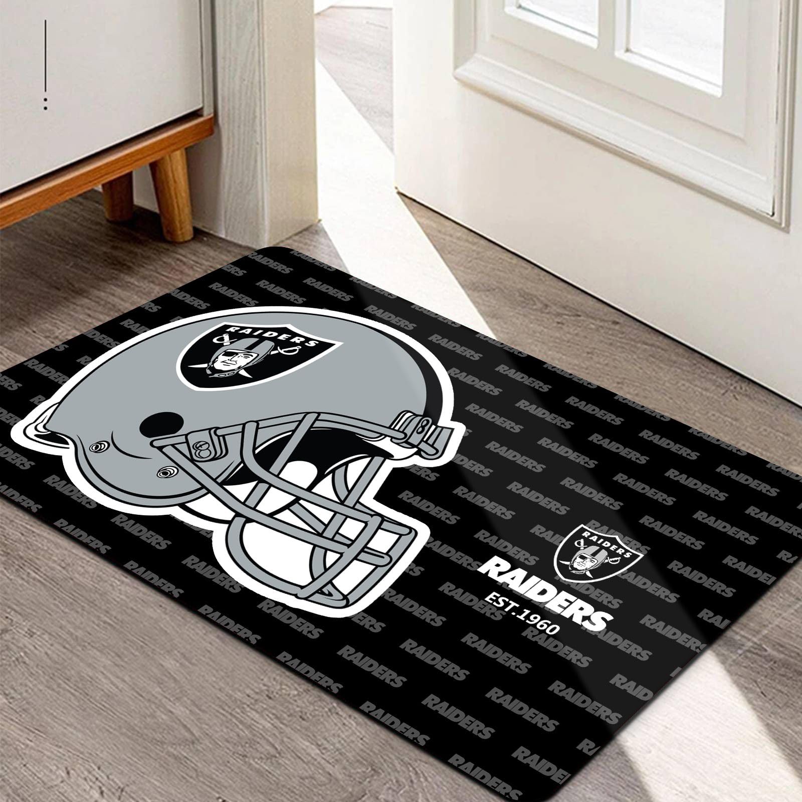 Tapete de fútbol gris 16x24" para entrada de casa interior y exterior