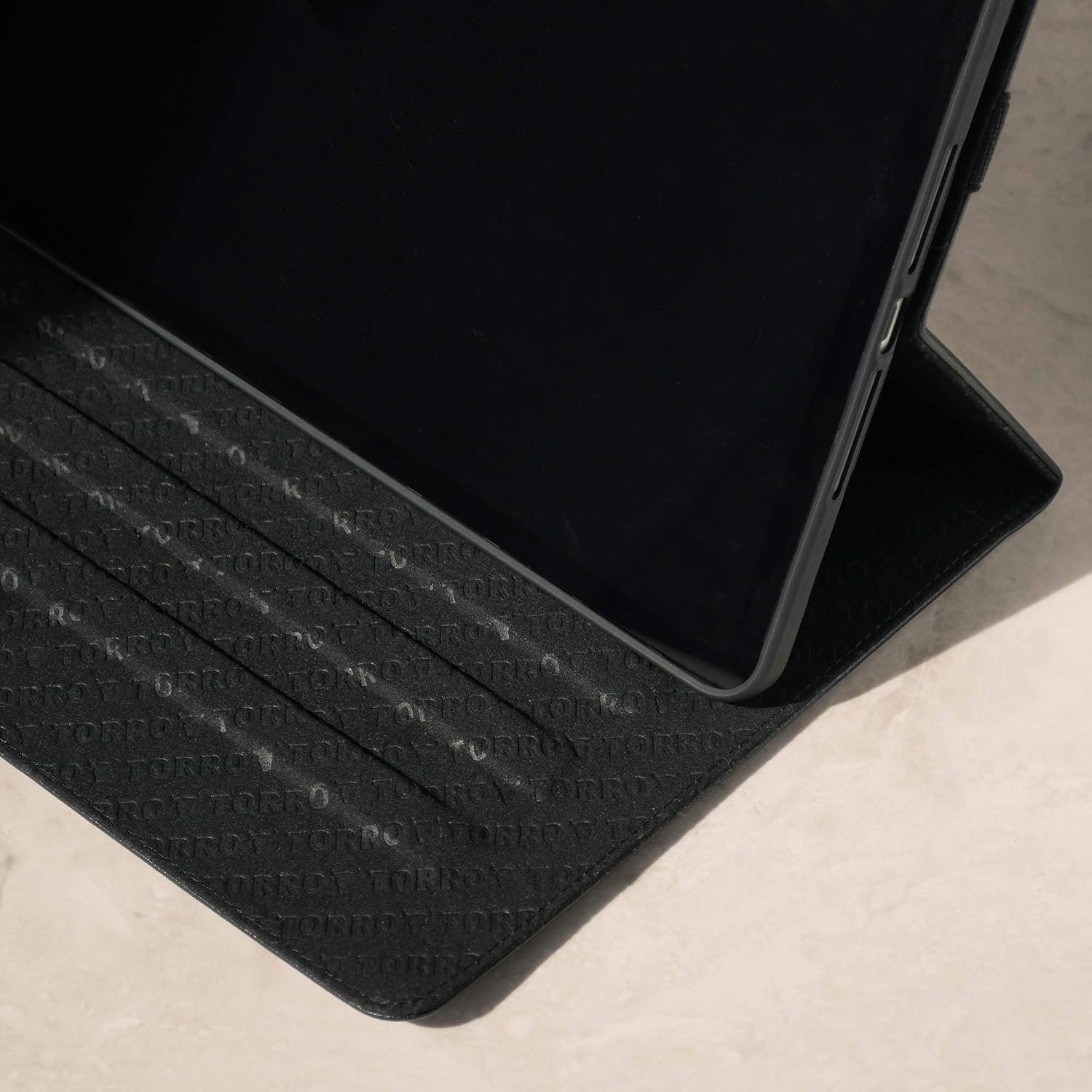 TORRO Case Compatible with iPad 9th, 8th & 7th Generation (10.2”) – Genuine Leather iPad 10.2 Case with Stand and Wake/Sleep Function (Black)