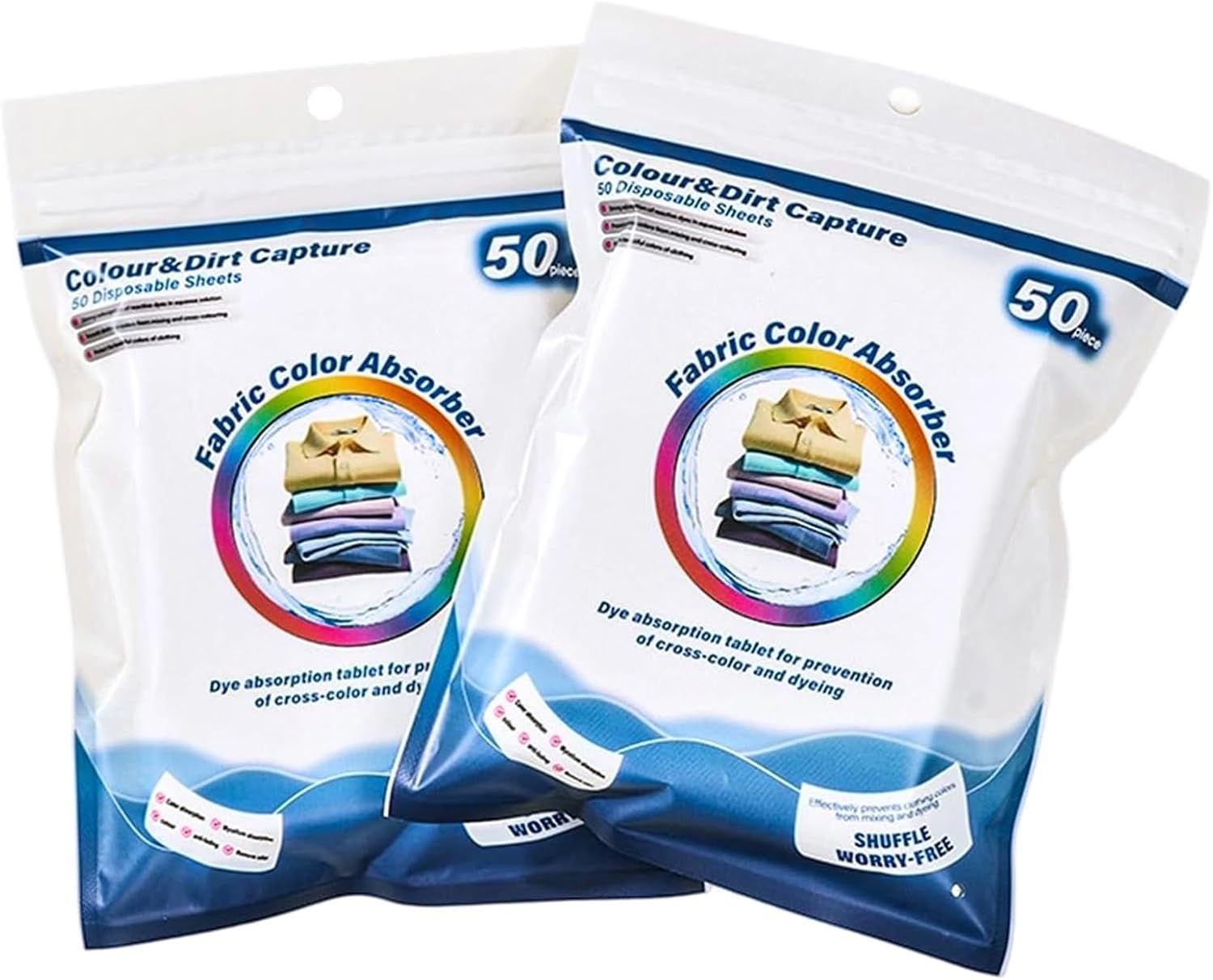 Color Absorber Laundry Sheets 100 Count, Dye Catcher to Prevent Clothes from Smearing, Fragrance Free Color Trapping Sheets for Home School or Apartment"