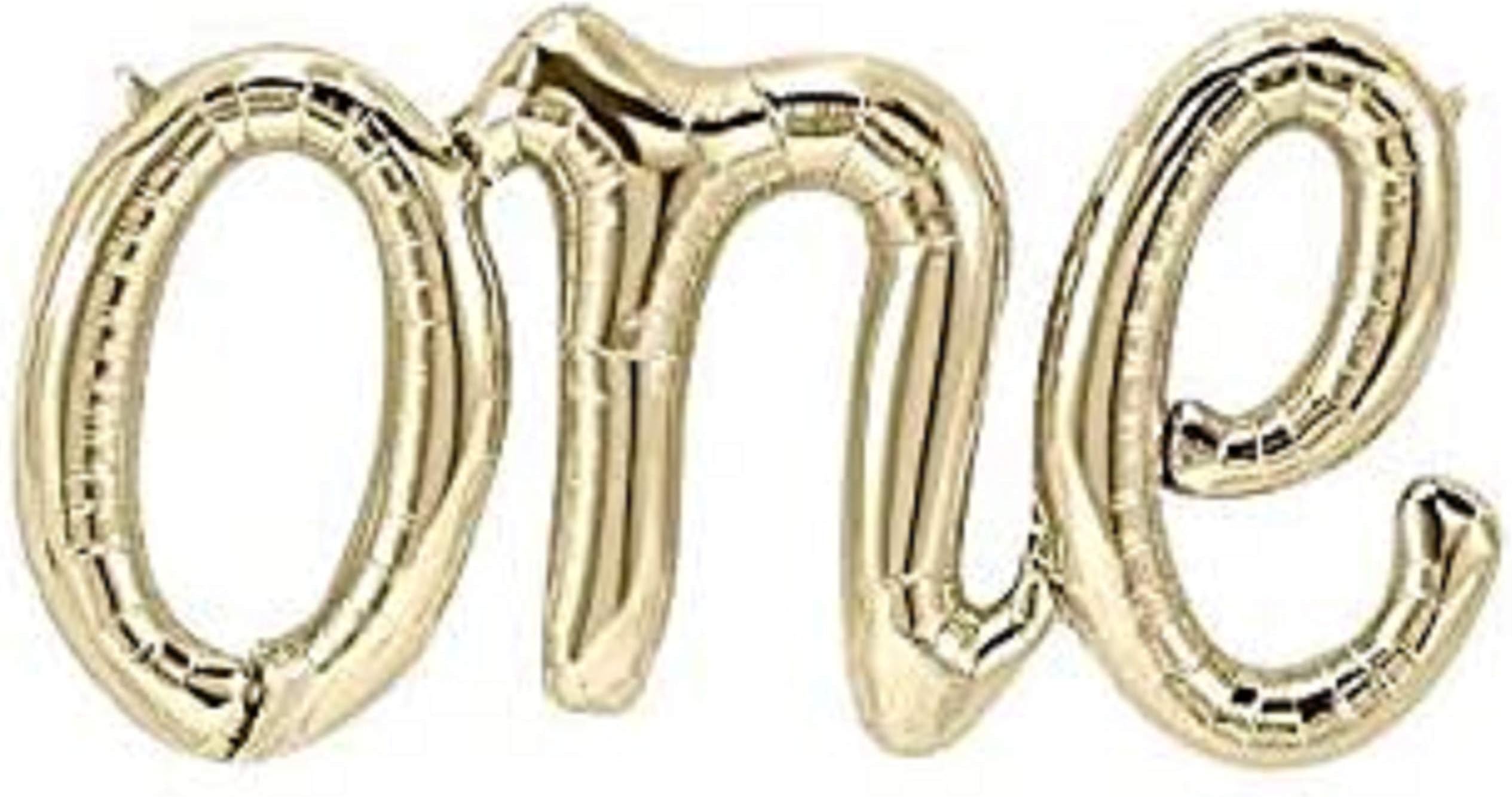 Hanging Foils Script Balloon “ONE” Word - 30” Classic Gold Air Balloons - Set of 1 Balloon - Perfect for Baby Shower, Happy Birthday or Any Party Decorations