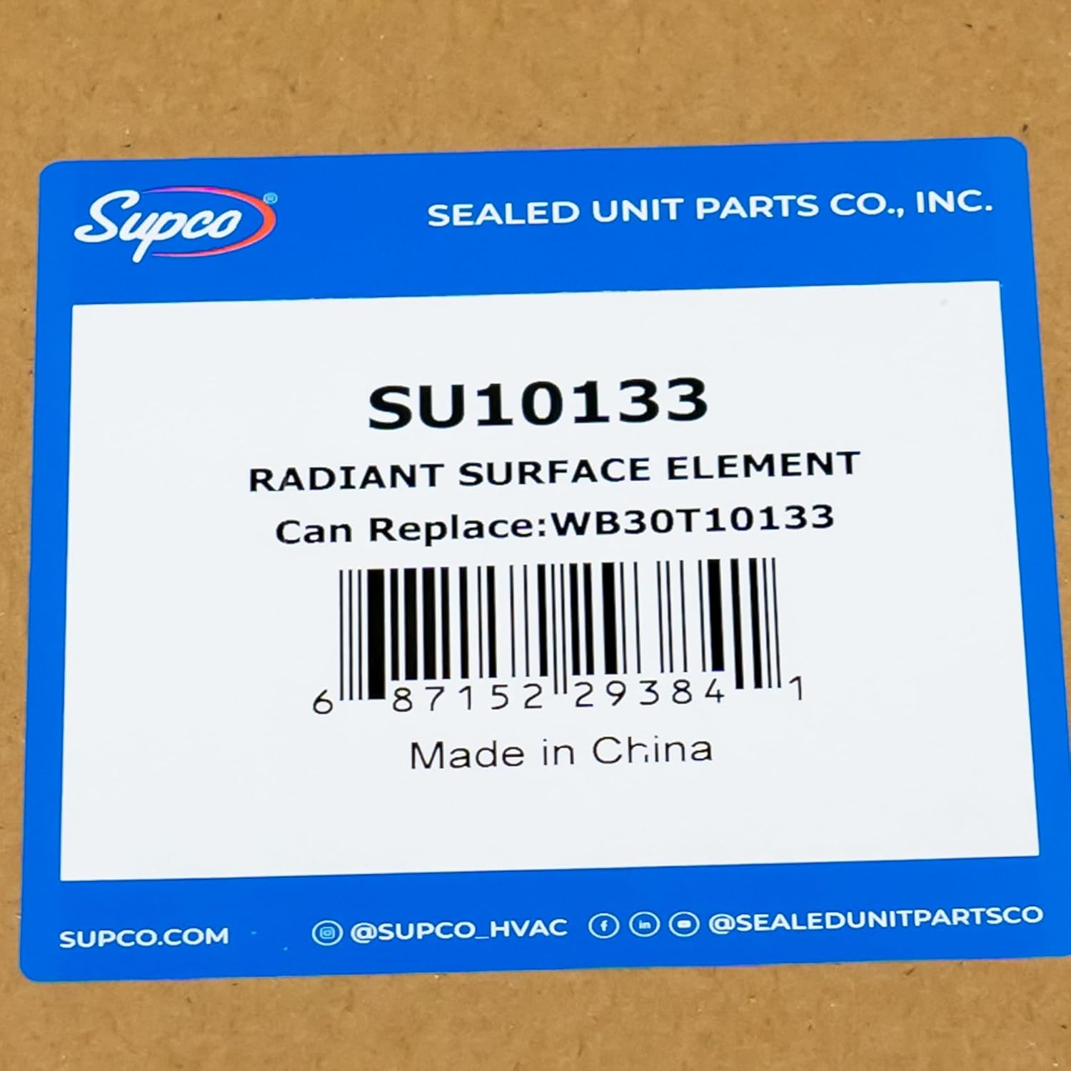 SU10133 for GE WB30T10133 Range Radiant Surface Element Burner Stove Eye 9" Single.
