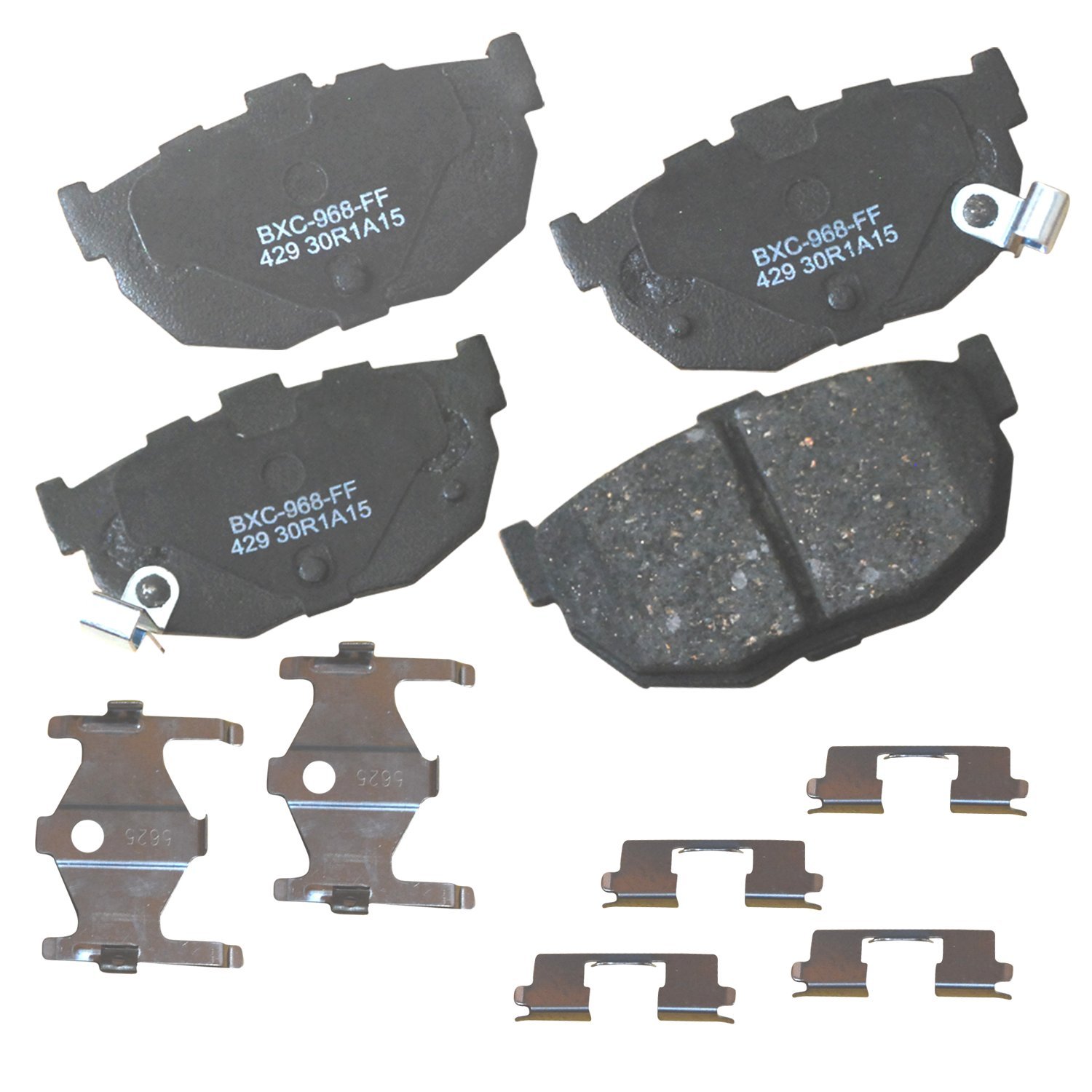 Bendix Premium SBC429 Ceramic Rear Brake Pads for Hyundai Elantra 2006-1994, Tiburon 2001-1997, Tiburon 2008-2003, Kia Spectra 2009-2004, Spectra5 2009-2005