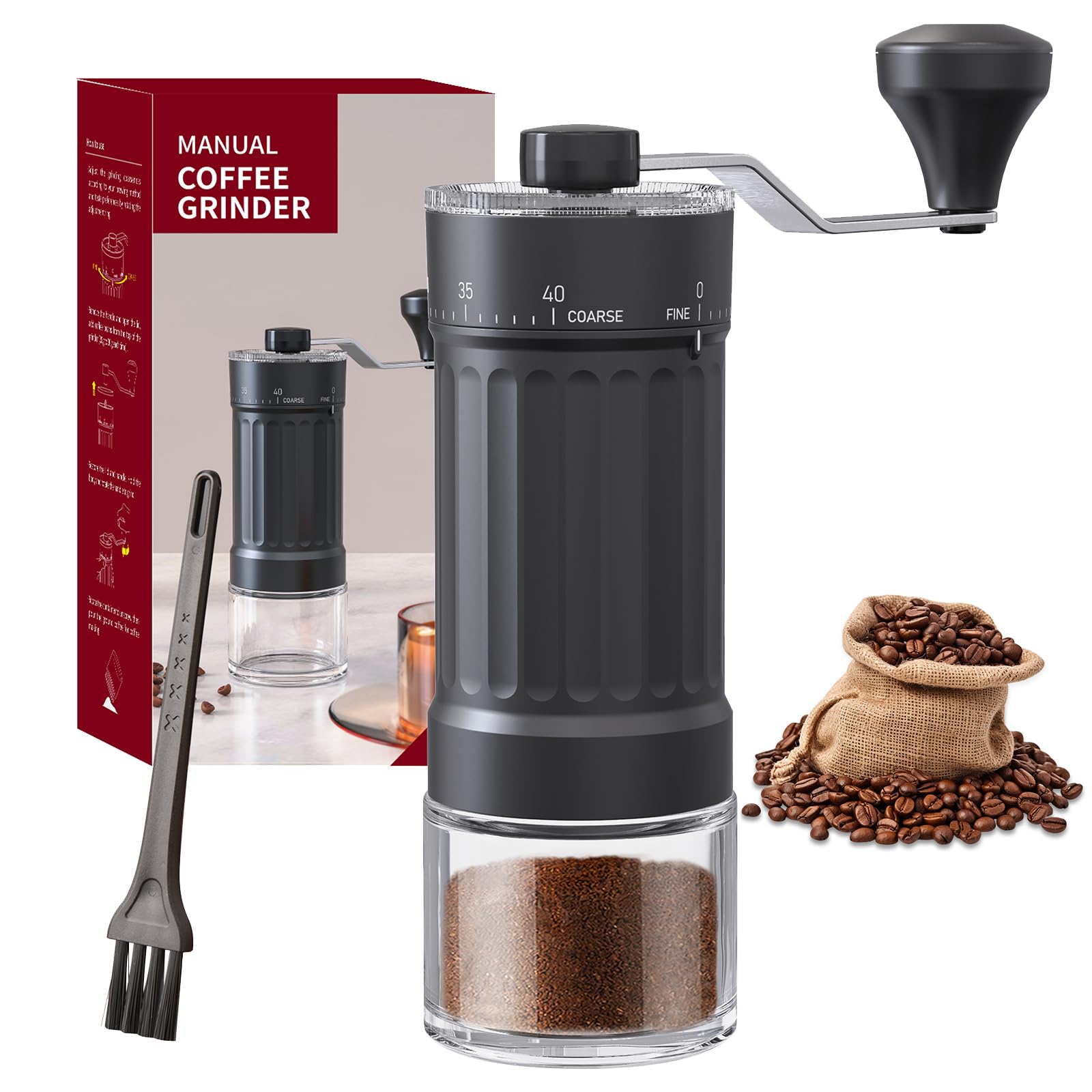Manual Coffee Grinder 30g Capacity with 40 External Adjustable Settings — image 1