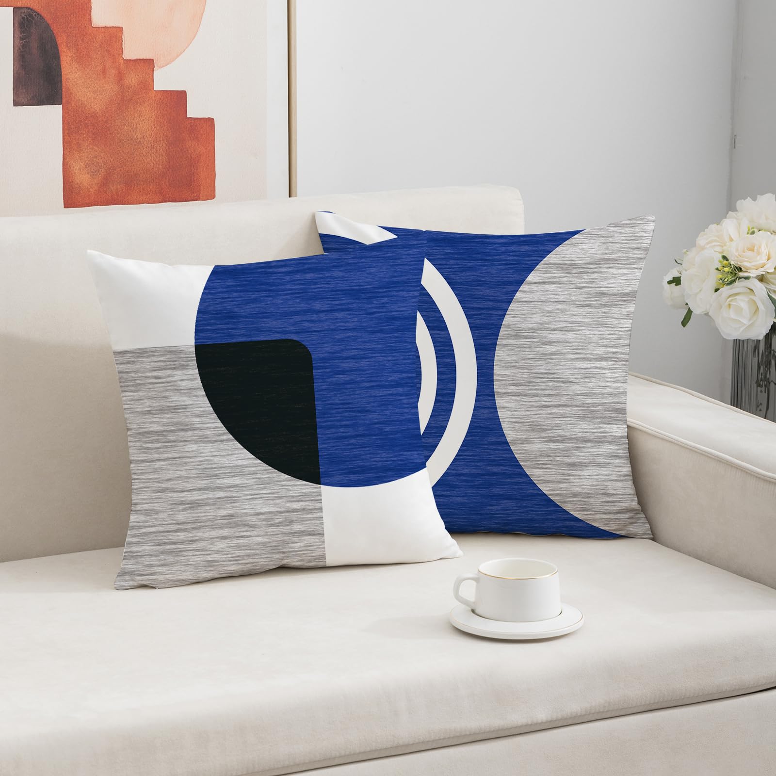 Amazon.co.jp: fokusent クッションカバー 4枚セット ソファ用 モダン