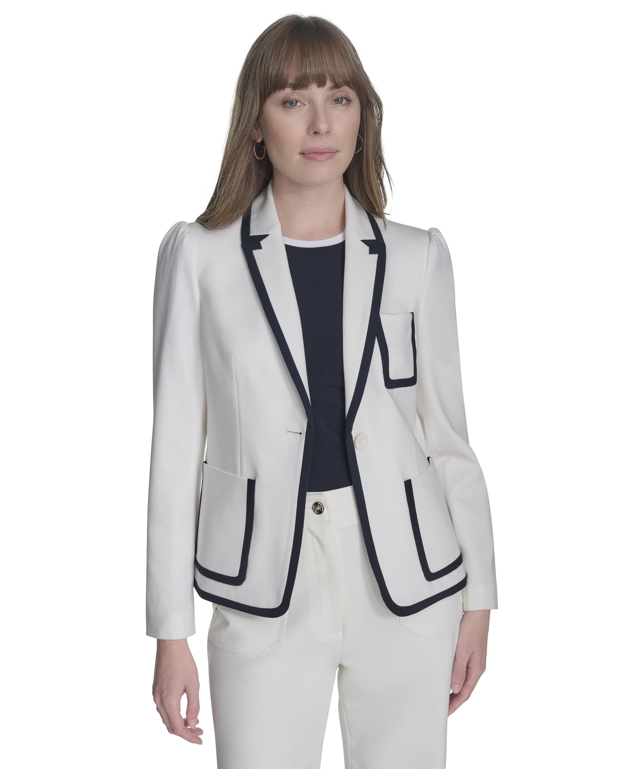 Tommy Hilfiger Womens Long Sleeve Solid Blazer Jacket