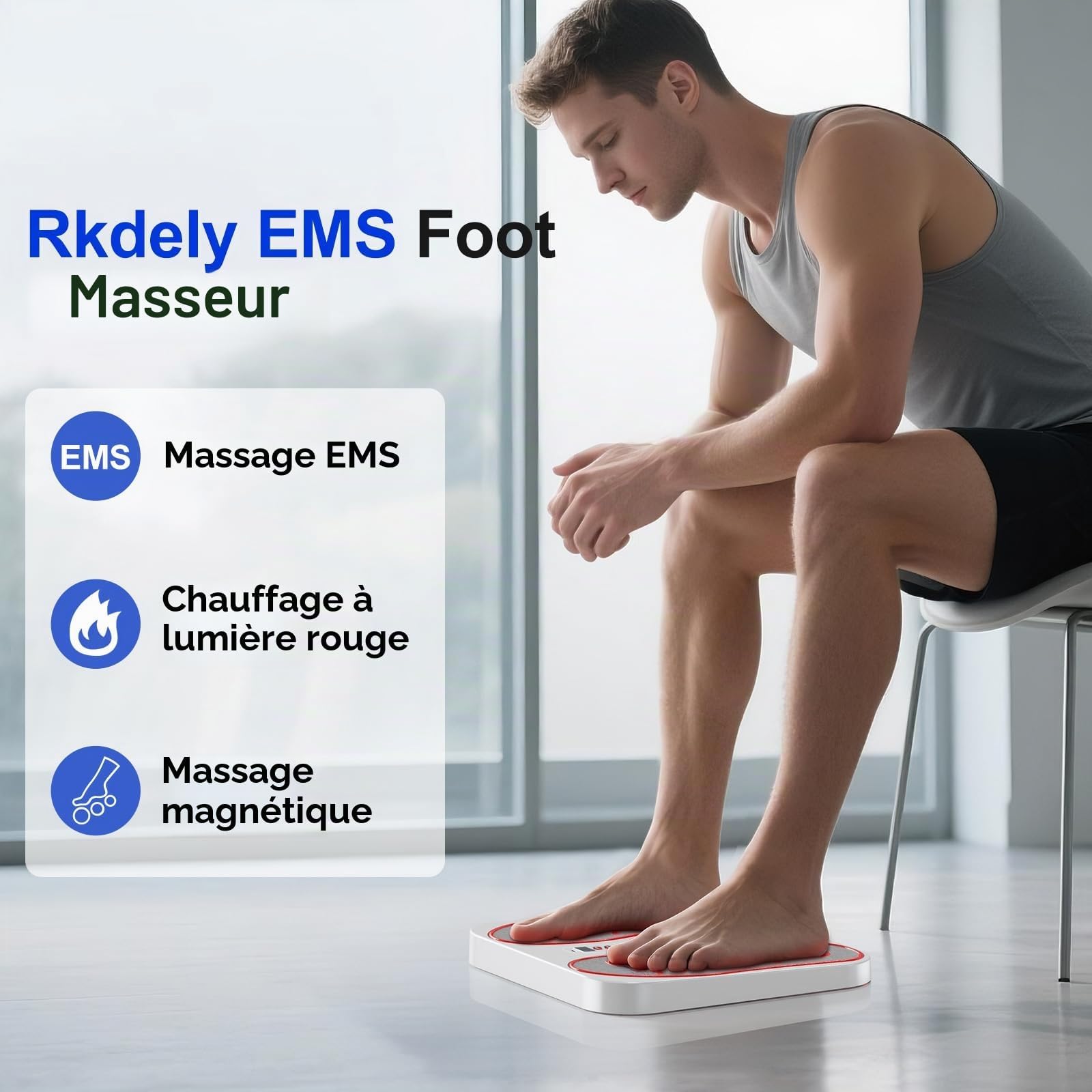 Masseur de Pieds 3 en 1, EMS & TENS pour Pieds et Jambes