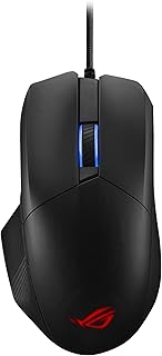ASUS Optical Gaming Mouse - ROG Chakram Core | Wired Gaming Mouse | Programmable Joystick, 16000 dpi Sensor, Push-fit Switch Sockets Design, Adjustable Mice Weight, Stealth Button, RGB Mouse
