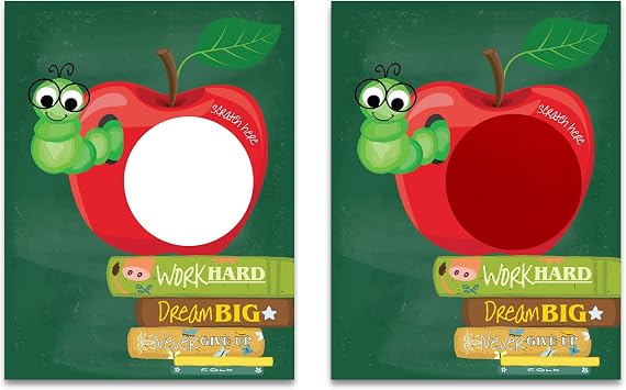 My Scratch Offs - Scratch-Off Card Prizes for Kids, Teacher Supplies for The Classroom - Apple Bookworm