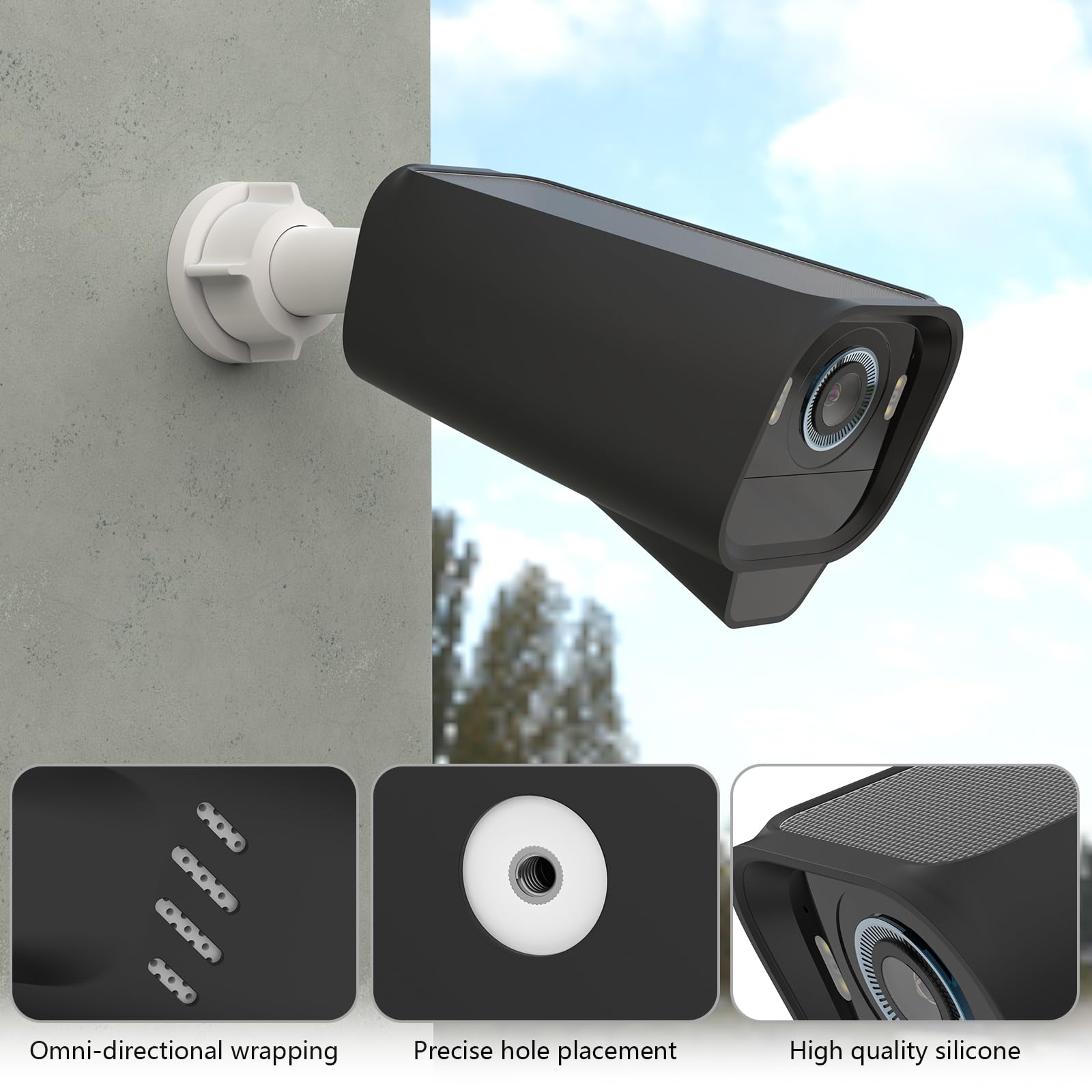 Holicfun Silicone Cover Skins For EufyCam S3 Pro Security Camera - White (Cameras Not Included) 13 thumbnail image