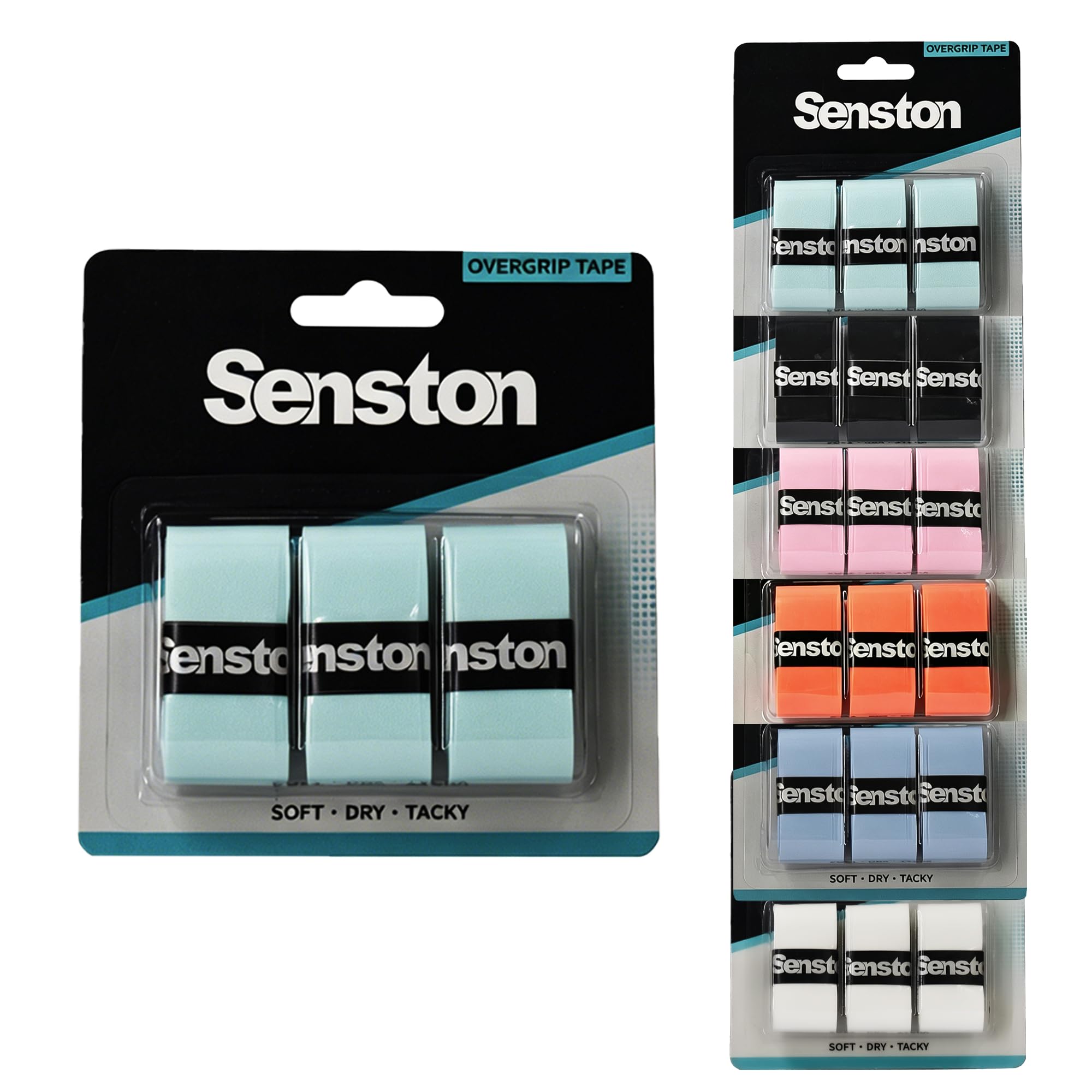 Senston 3pcs Racket Grip Tape for Tennis/Badminton/Squash Anti-Slip Absorbent Overgrip โ image 1