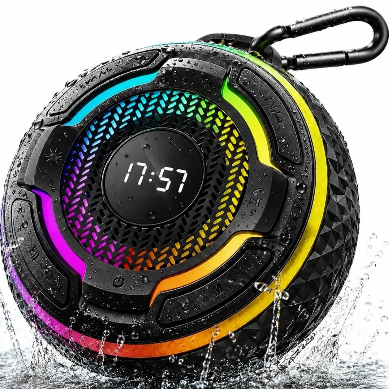 Kinglucky Bluetooth Speaker, Shower Speaker with Magnetic IPX7 Waterproof