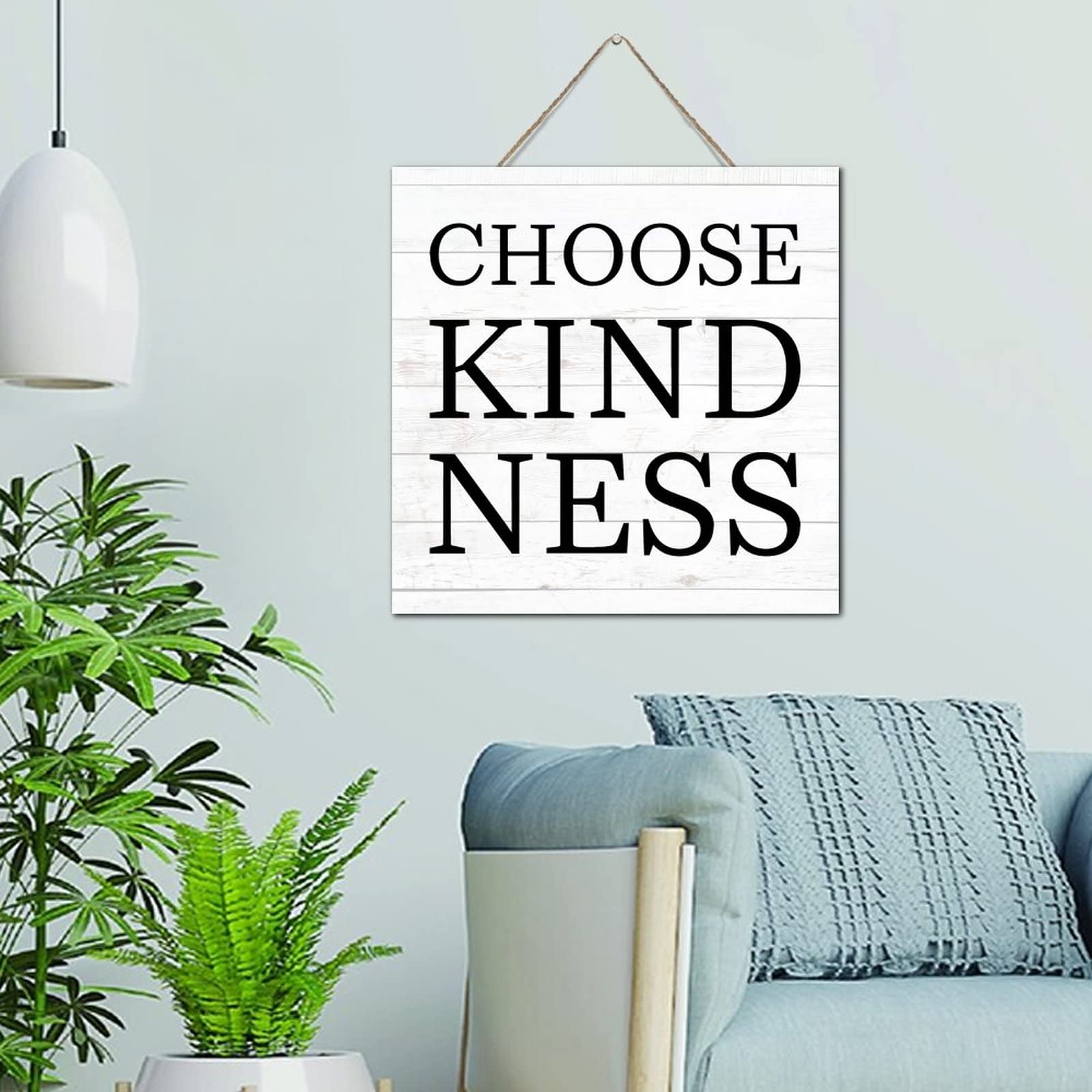 Plaque en bois Choose Kind Ness pour célébrer la bienveillance à la maison