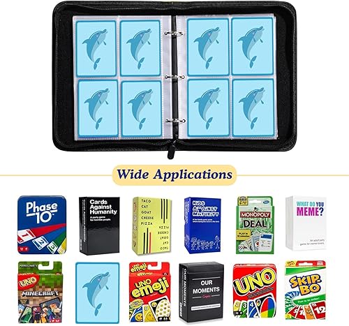 Miniatura 4 de TiMOVO Carpeta de 4 bolsillos, se adapta a 400 bolsillos con 50 fundas extraíbles, soporte para álbum de coleccionista de tarjetas para