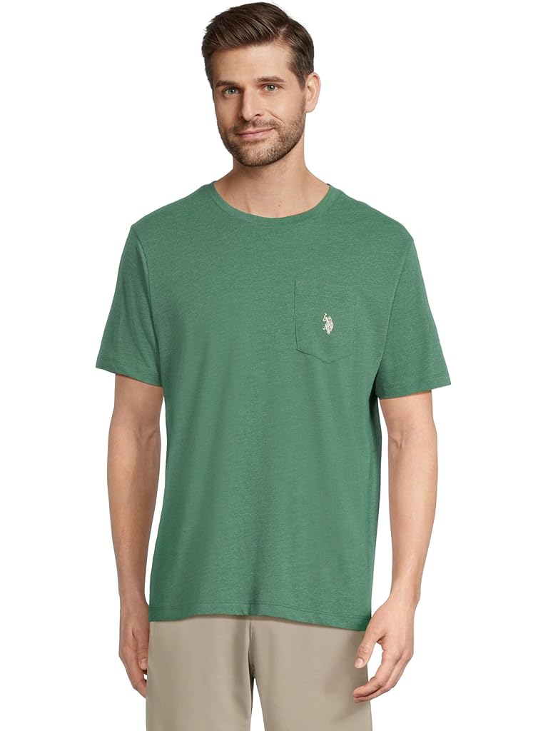 U.S. POLO ASSN. Solid Crew Neck Pocket T-Shirt