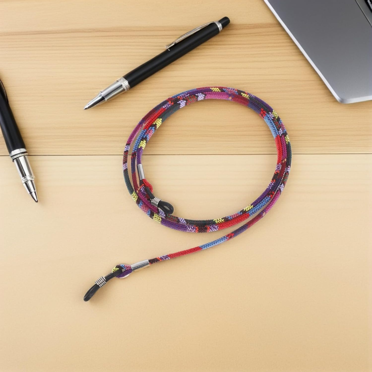 20pcs Colorful Ethnic Pattern Eyeglass Chains Anti-slip Sunglasses Strap Comfortable Glasses Holder Lanyard for Men Women Outdoor Activities