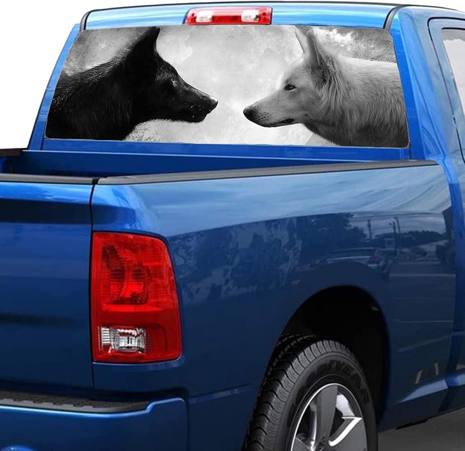 クリスマスツリー特価 私のピックアップ トラック ローリー Suv 自動車コンバージョンリアトラックウィンドウデカール リアウィンドウステッカー北極オオカミグラフィックデカール穴あけ穴あけ穴あけ穴あけ穴あけ穴 65 22インチ Size 58x18 Inch Lcoo Edu In