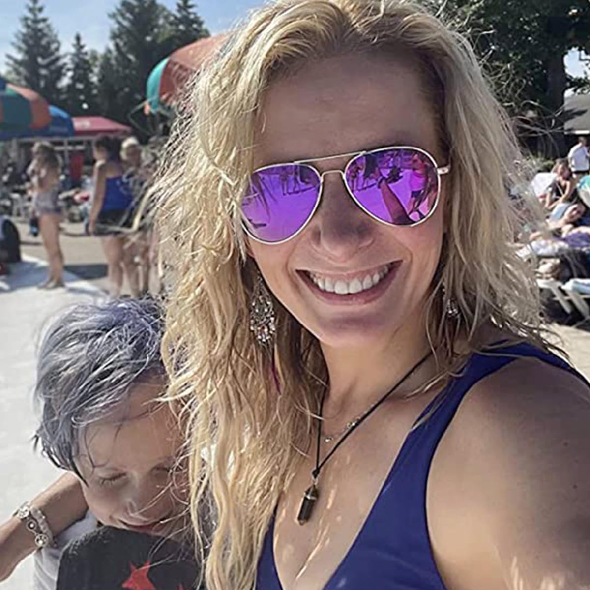 Rimless Rectangle Sunglasses Women Men Trendy Square Y2K Glasses Retro Frameless Eyewear Gradient Lens - Image 2