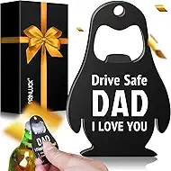 Fathers Day for Dad Gifts, Drive Safe Penguin Gifts - Beer Bottle Opener, Kitchen Bar Gadgets - Gift for Husband from Wife, Dad I Flippin Love You Fathers Day Decoration, Men Christmas Birthday Gift
