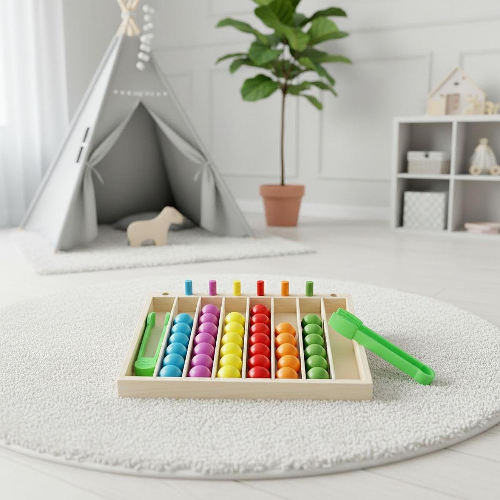 Harilla Juego Educativo clasificación Bolas Colores para niños y niñas 3 años en
