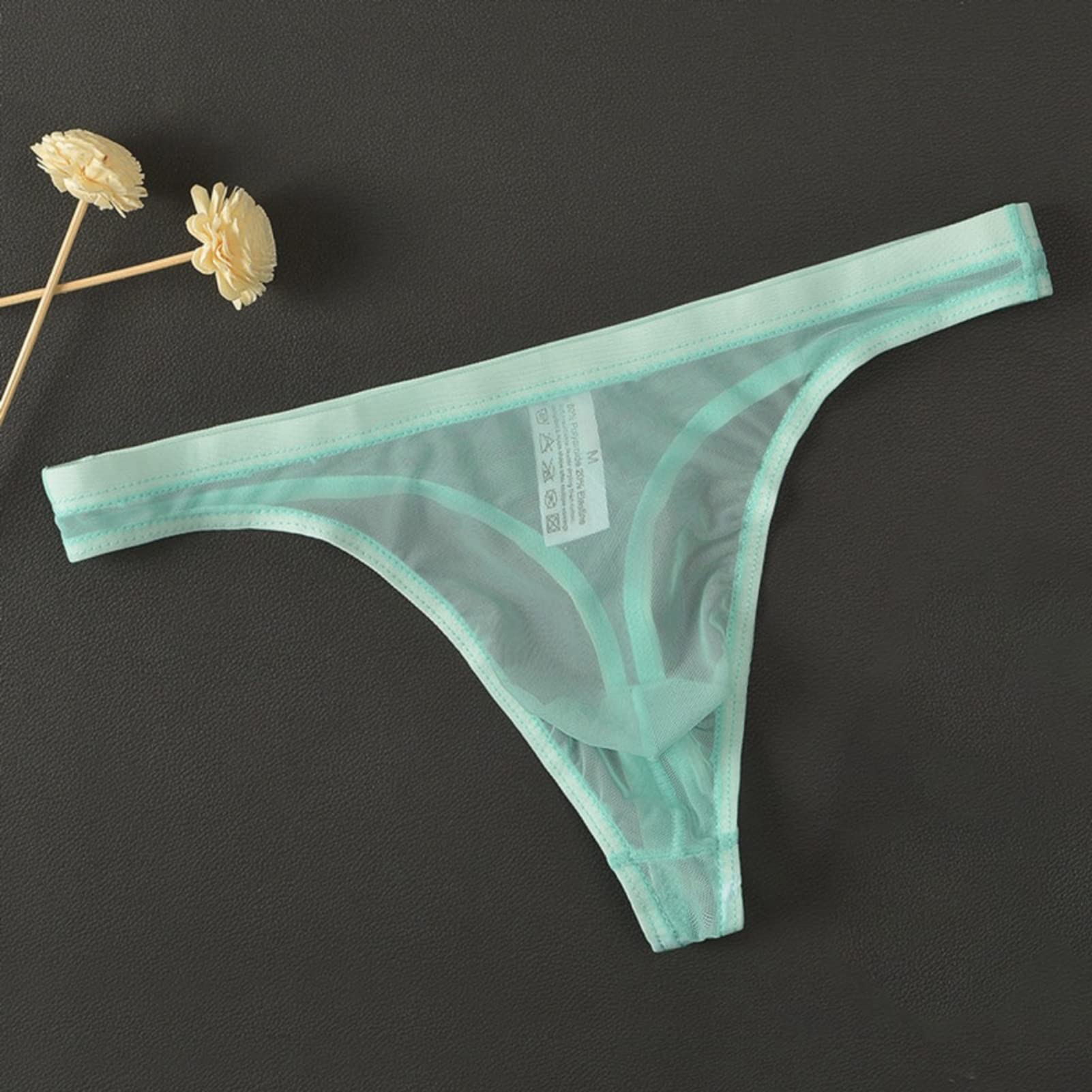 Faringoto Strings aus Eisseide für Herren, Unterwäsche, T-Rücken, Tanga, G-String