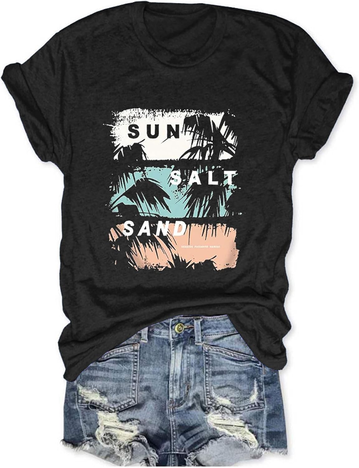 Women's T Shirts Short Sleeve Shirt Cute Graphic Tees Loose Casual Summer Tops A-dark Gray1 Large