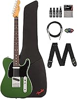 Vista 28 de Fender Player II Telecaster - Paquete color caramelo claro con estuche, correa, cable, paquete de 3 púas y kit de limpieza para guitarra