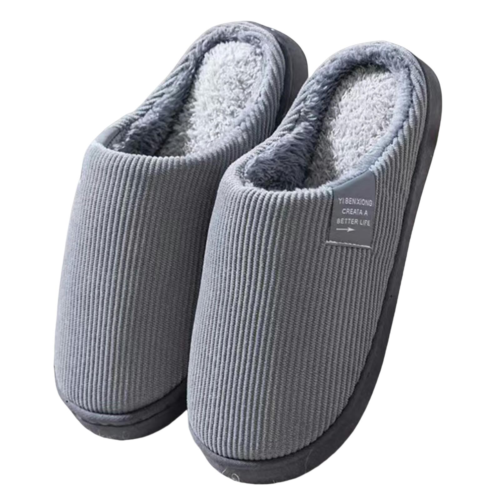 Ciabatte Donna Invernali Pantofole Invernali Uomo E Donna - Morbide, Calde, Antiscivolo, Peluche, Ideali per Casa E Coppie-yellow-38~39