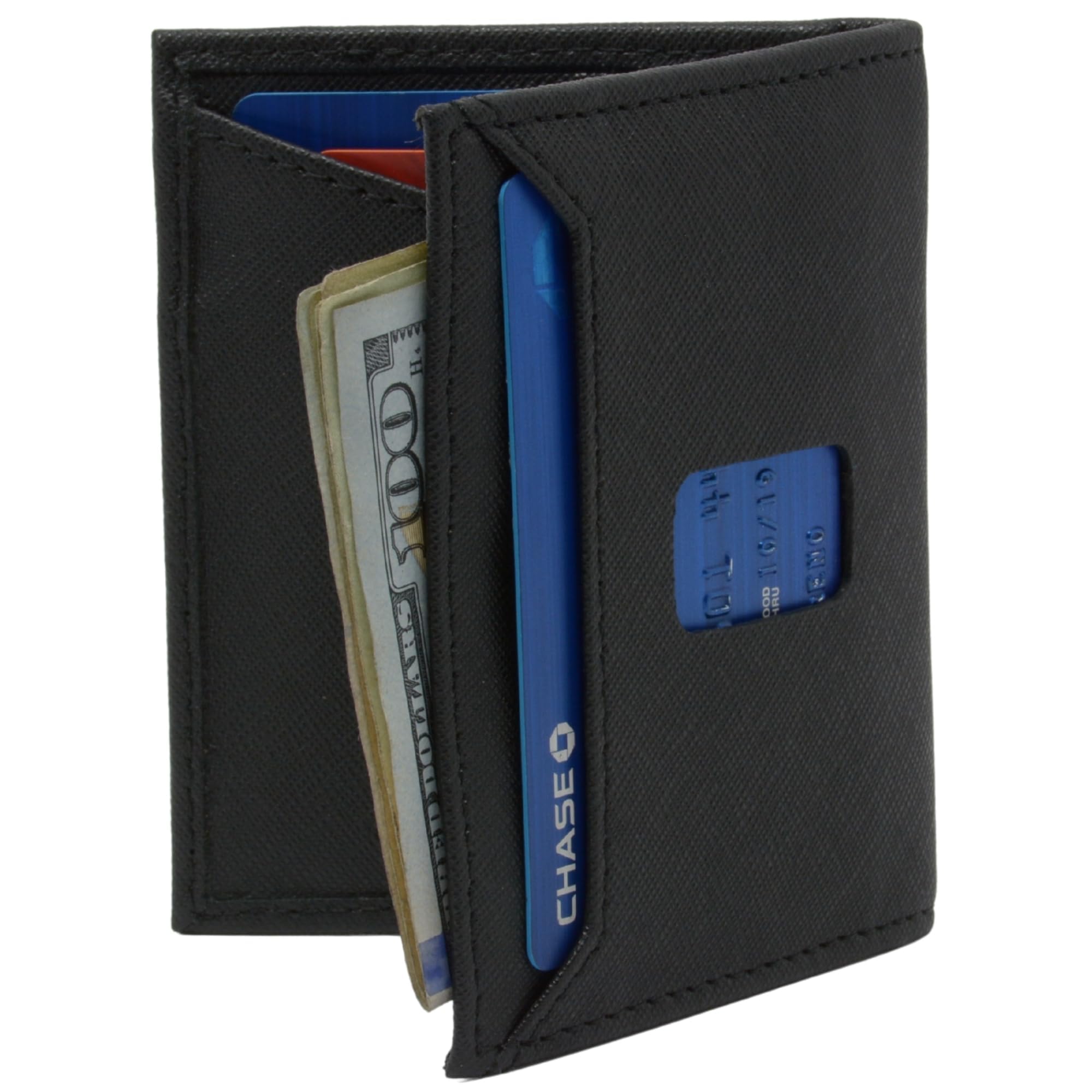 alpine swiss Cartera de doble diamante RFID para tarjetas de visita