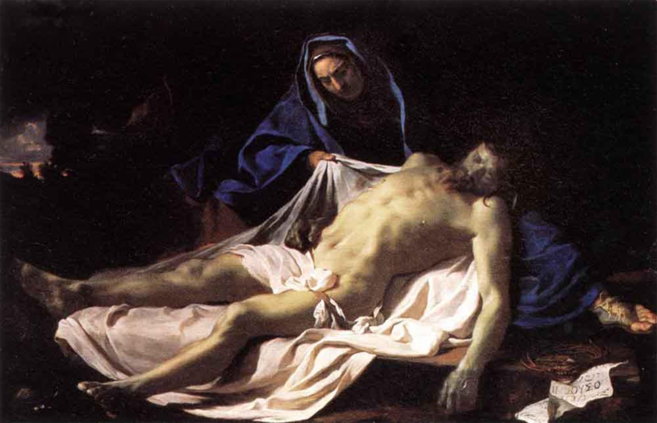 SERENDIPITP Retro Picture Poster Wall Art Pictures Painting Pietà Charles Le Brun Wall Art Canvas Print for Wall Decor 60x90cm