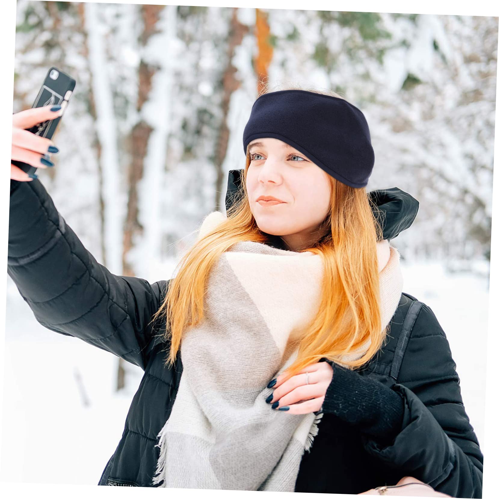 VANZACK Warm Headband Cold-proof Ear Muffs for Women Men Fleece Sports Headband Full Cover Ear Warmer 2 Pcs