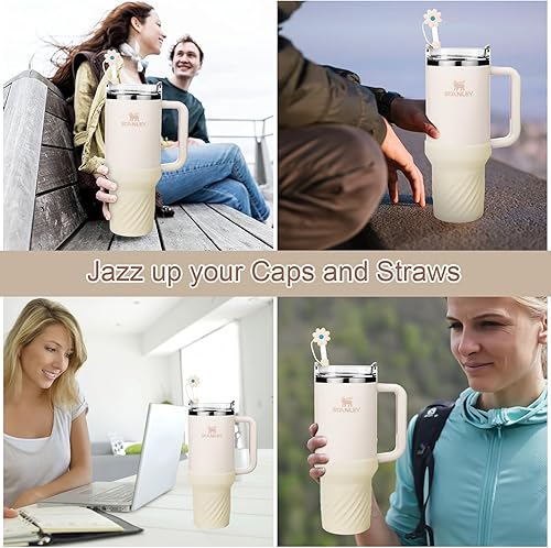 Miniatura 8 de Botas de silicona para H2.0 Stanley de 40 onzas y accesorios de vaso de aventura Quencher, para Stanley protector de taza, botas para Stanley de 40