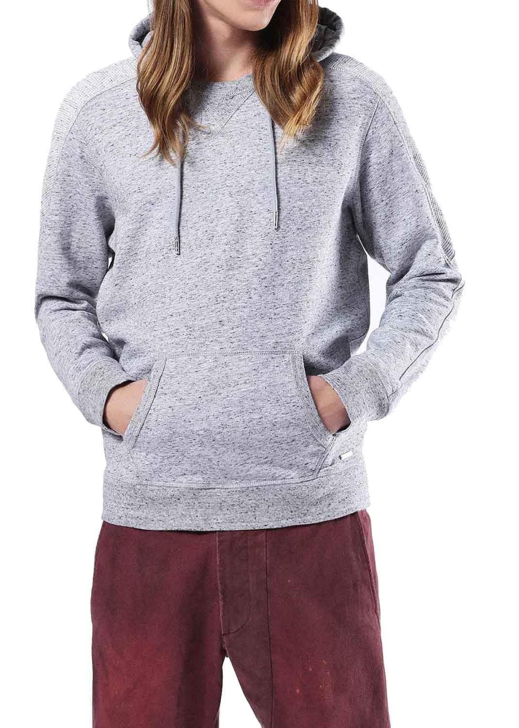Diesel Uomo Felpa con Cappuccio S-Yurin (S, Grigio)