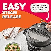 Vista 6 de Instant Pot 6QT RIO - Cocina múltiple 7 en 1, olla a presión, cocción lenta, salteado, vapor, arrocera, yogur y calentador, negro, 6 cuartos de galón