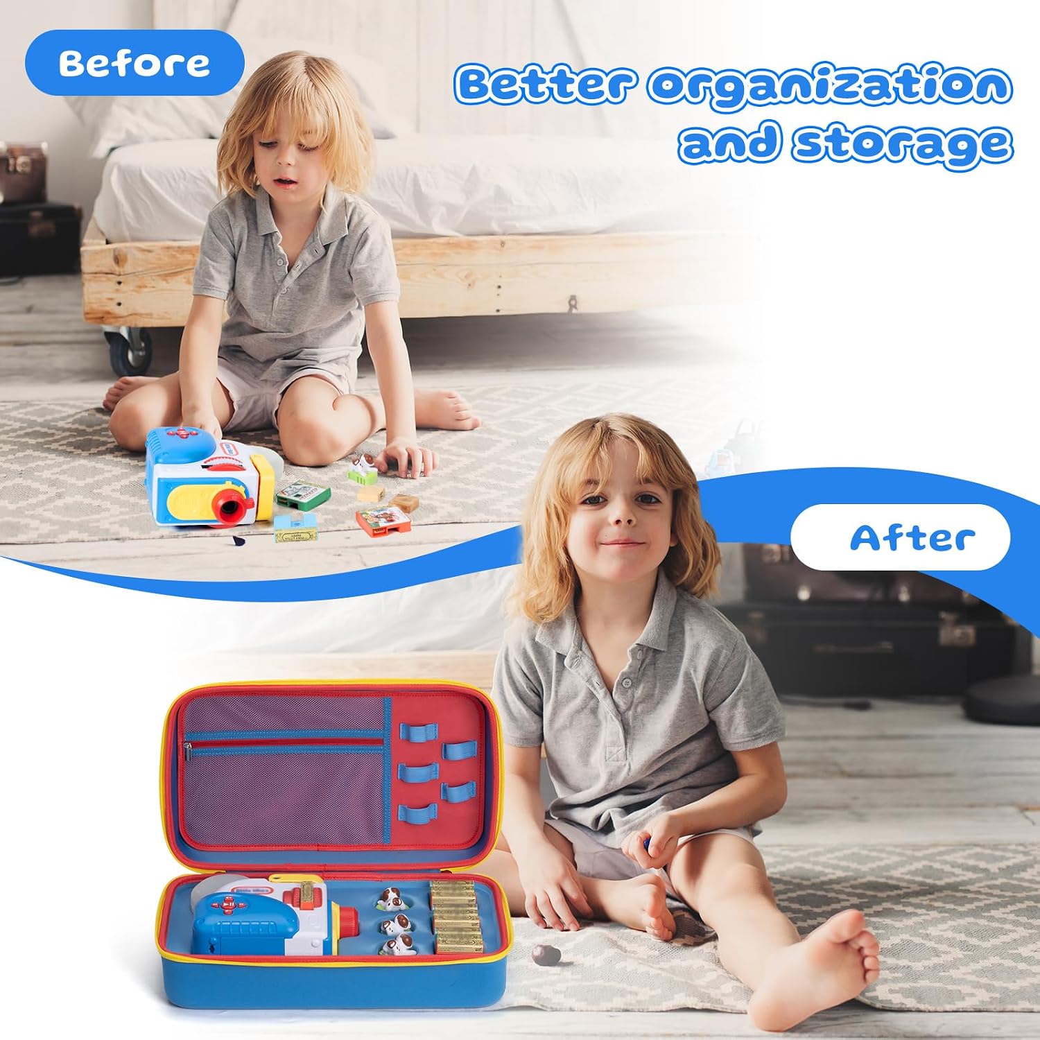 Case for Little Tikes Story Dream Machine Books Starter Set,Hard Carrying Case for Little Tikes for Storytime Audio Play Real for Littles Character Collection Travel Toy Protective Container-CASE ONLY