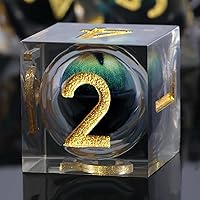 Vista 1 de DNDND Dados de Resina Ojo DND de Borde Afilado Dado de D&D con Estuche de Regalo para Juego de Dungeons and Dragons (Ojo de Dragón Verde)