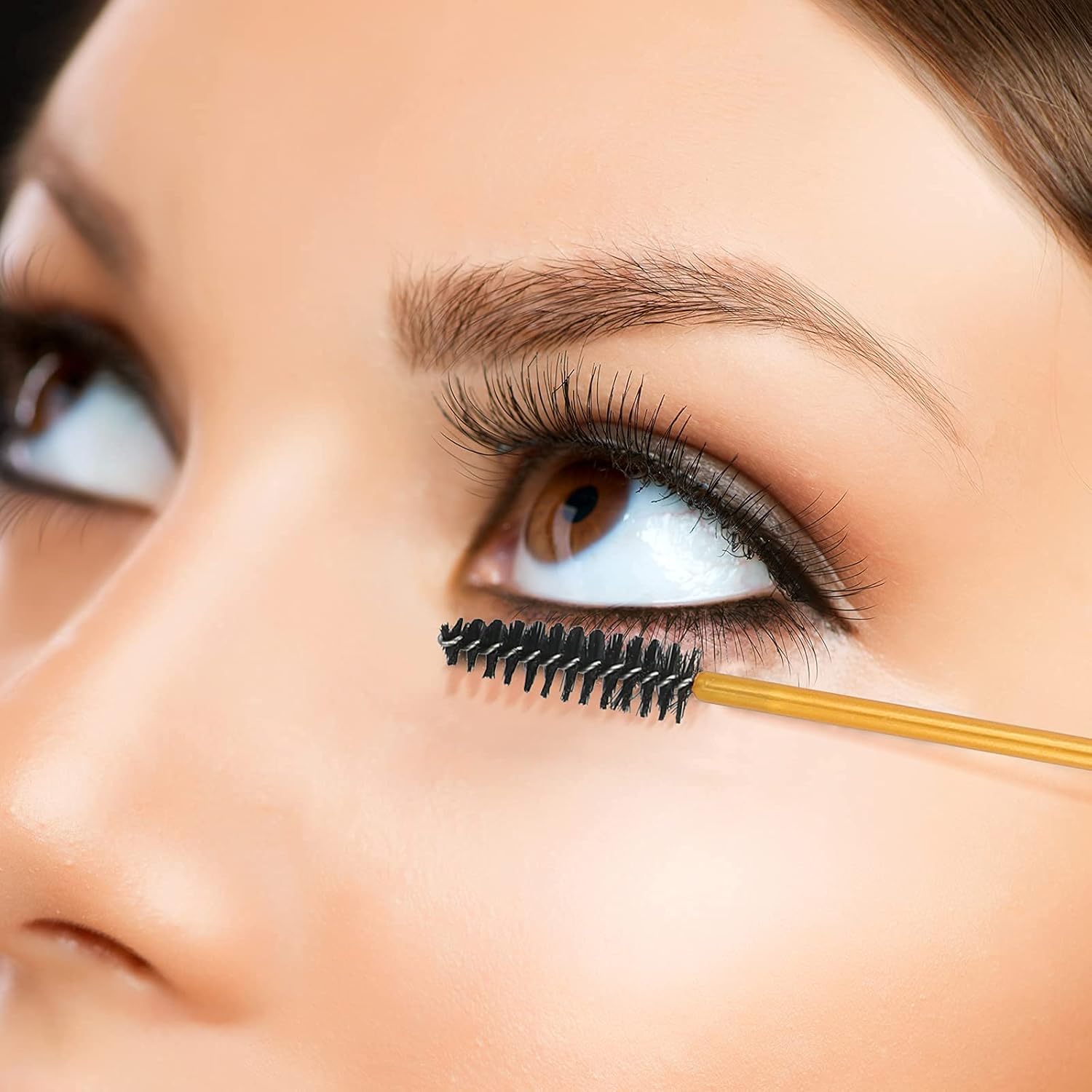 100PCS Eyelash Applicator Brush,Disposable Eyelash Mascara Brushes Wands Applicator Eyebrow Brush, Eyelash Extension Supplies (Black) : Beauty & Personal Care