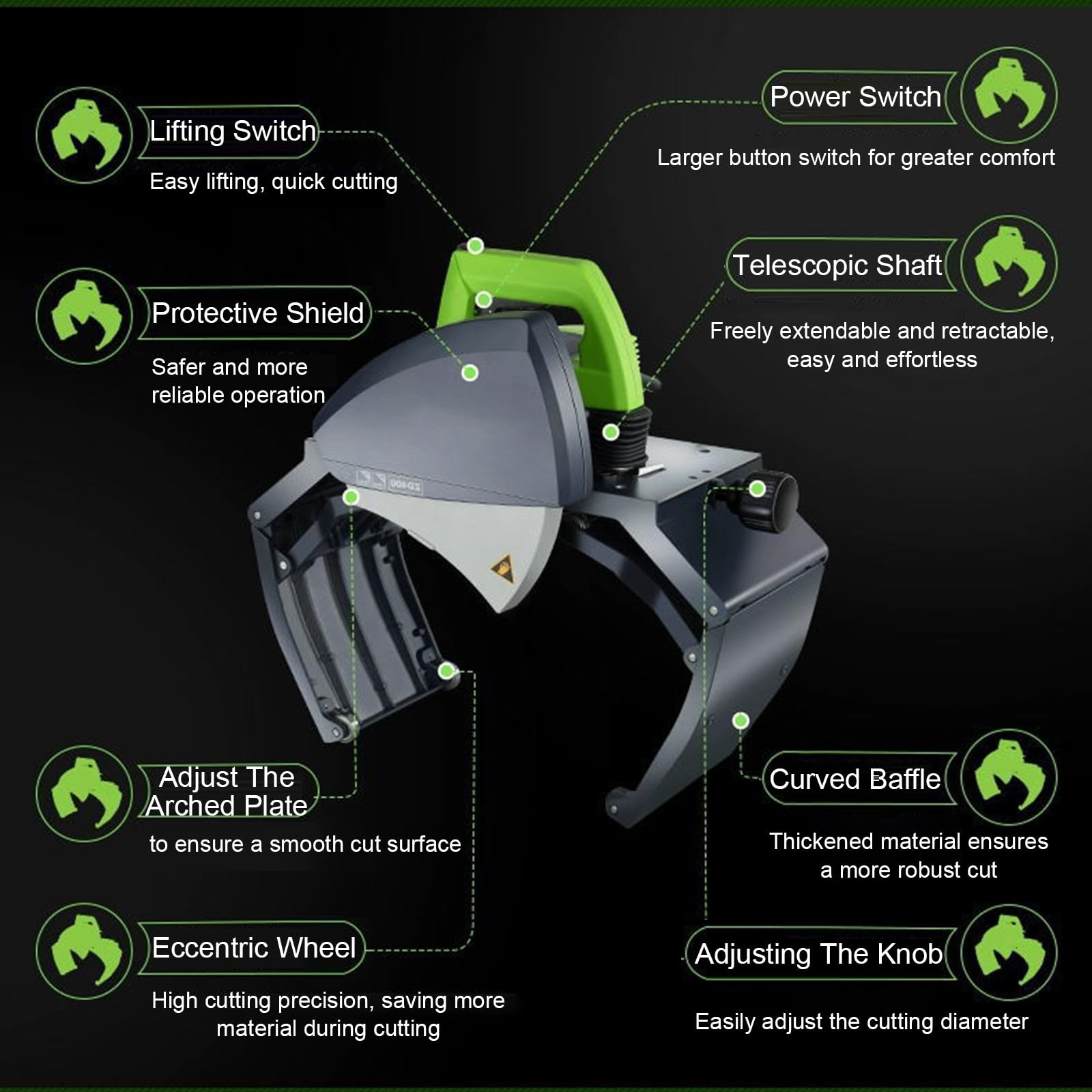Wytrzymała elektryczna automatyczna maszyna do cięcia rur, nóż ze stali nierdzewnej do rur metalowych i miedzianych, zakres cięcia 15-400 mm